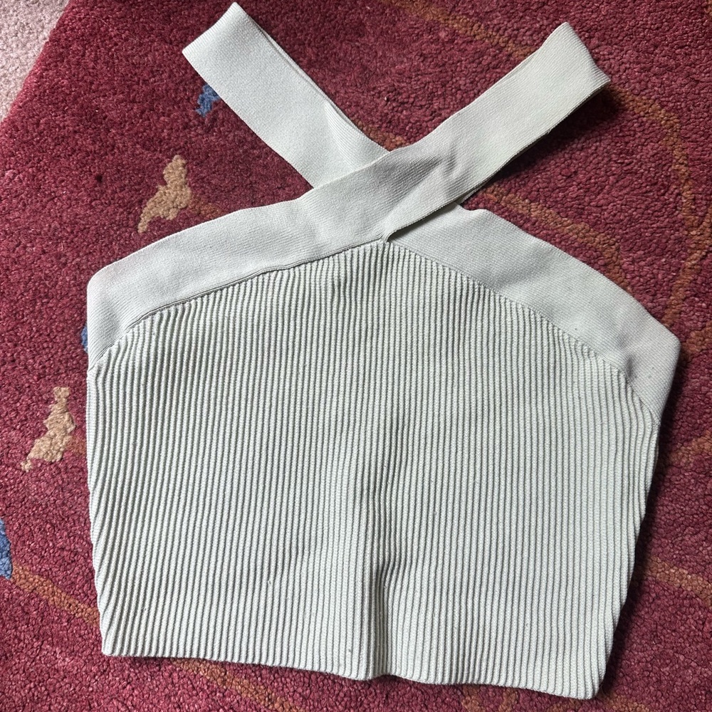💚 Aritzia / Babaton Criss Cross Ribbed Tank in Soft Mint